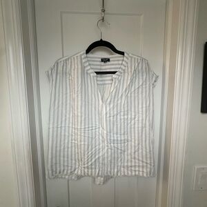 Splendid Blue and White Striped Top